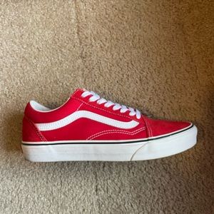 Unisex Red Vans Old Skool Shoes